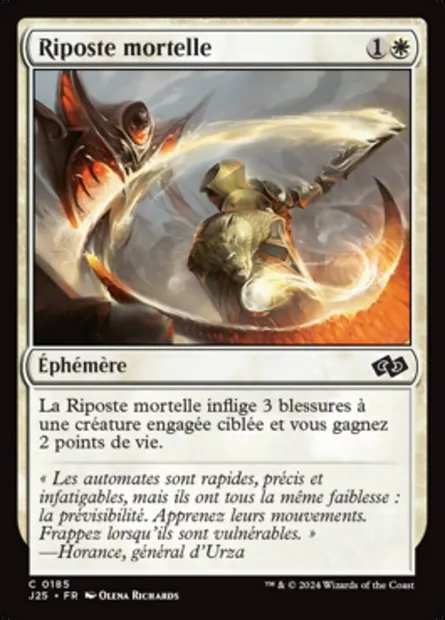 Riposte mortelle, carte Magic J25 185 — extension Foundations Jumpstart