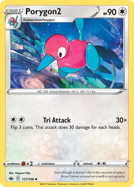 Porygon2, Pokémon card CRE 117 — Chilling Reign set
