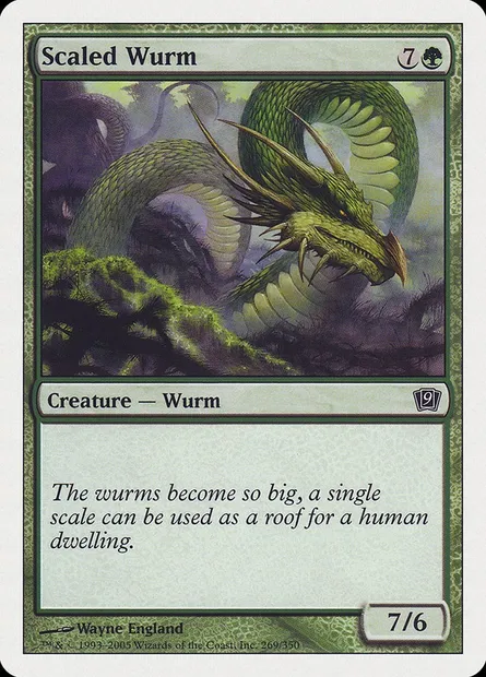 Scaled Wurm, Magic card 9ED 269 — Ninth Edition set