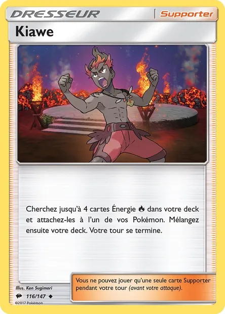 Kiawe, carte Pokémon BUS 116 — extension Ombres Ardentes