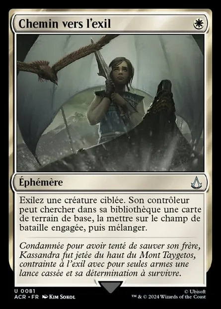Chemin vers l'exil, carte Magic ACR 81 — extension Assassin's Creed