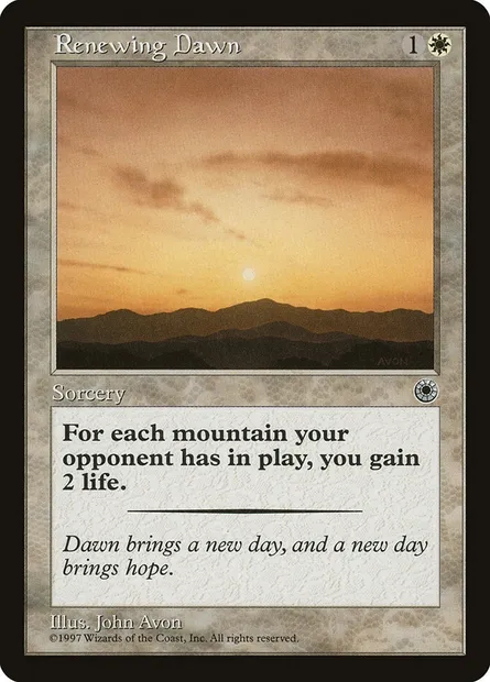 Renewing Dawn, Magic card POR 23 — Portal set