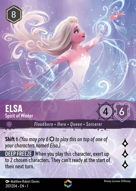 Elsa - Spirit of Winter, Disney Lorcana card CH1-207 — The First Chapter set