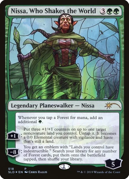 Nissa, Who Shakes the World, Magic card SLD 518 — Secret Lair Drop set