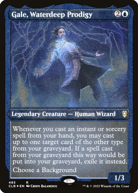 Gaele, prodige d'Eauprofonde, carte Magic CLB 485 — extension Commander Légendes : la bataille de la Porte de Baldur