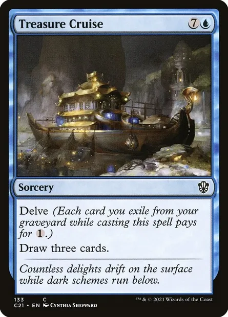Treasure Cruise, Magic card C21 133 — Commander 2021 set