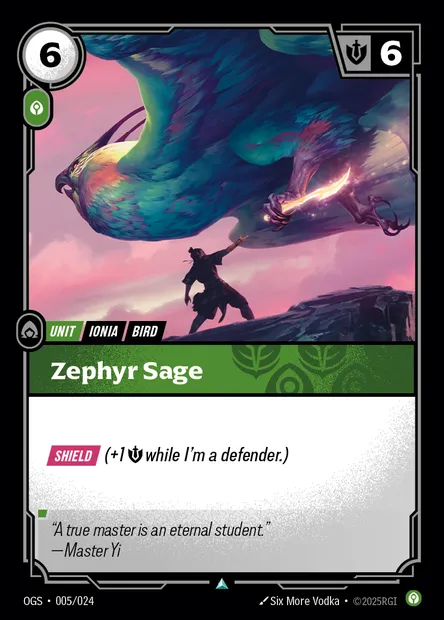 Zephyr Sage, carte Riftbound OGS 005 — extension Proving Grounds