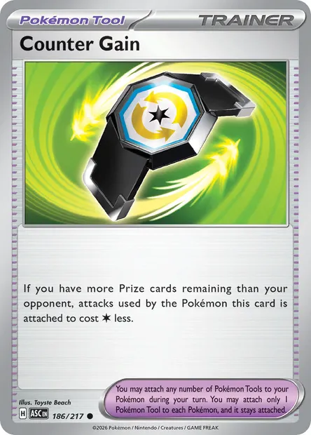 Counter Gain, Pokémon card ASC 186 — Ascended Heroes set