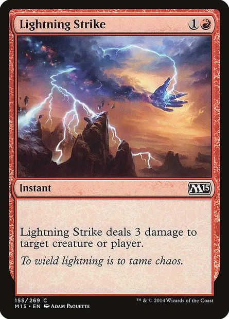 Lightning Strike, Magic card M15 155 — Magic 2015 set
