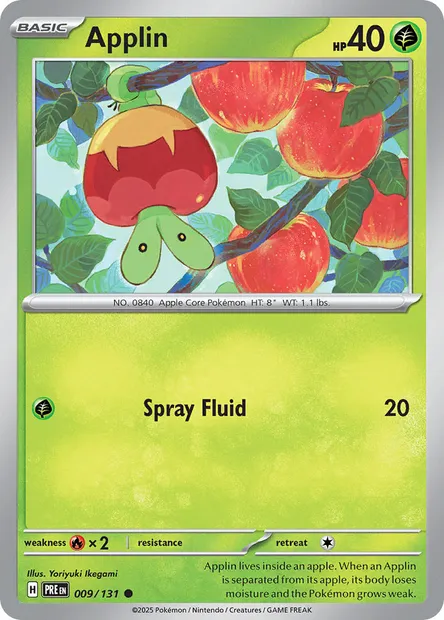 Applin, Pokémon card PRE 009 — Prismatic Evolutions set