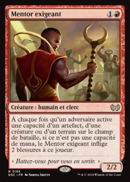 Mentor exigeant, carte Magic DSC 165 — extension Duskmourn: House of Horror Commander