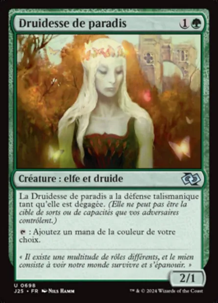 Druidesse de paradis, carte Magic J25 698 — extension Foundations Jumpstart