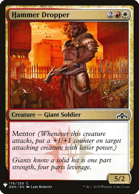 Hammer Dropper, Magic card PLST GRN-176 — The List set