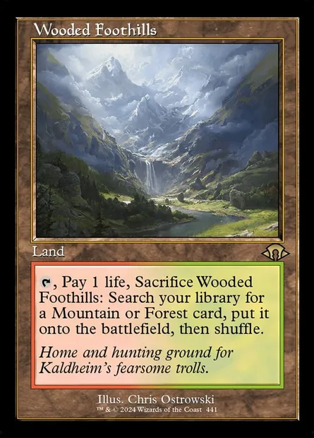 Wooded Foothills, Magic card MH3 441 — Modern Horizons 3 set