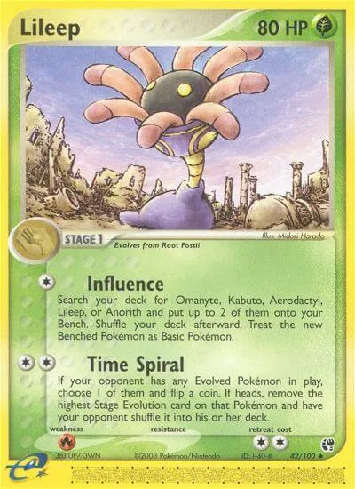 Lileep, Pokémon card SS 42 — Sandstorm set