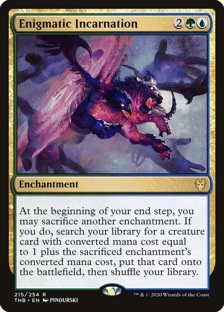 Enigmatic Incarnation, Magic card THB 215 — Theros Beyond Death set