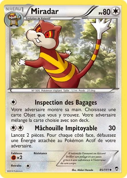 Miradar, carte Pokémon FFI 85 — extension Poings Furieux