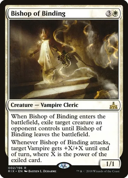 Bishop of Binding, Magic card RIX 2 — Rivals of Ixalan set