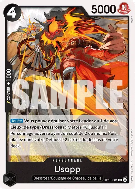 Usopp, carte One Piece OP10-081 — extension SANG ROYAL