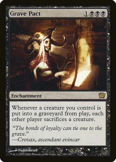 Pacte de la tombe, carte Magic 9ED 135★ — extension Neuvième Edition