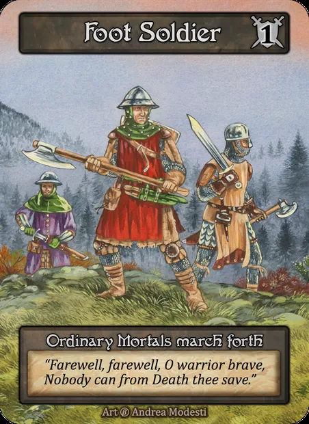 Foot Soldier, carte Sorcery BET 064 — extension Beta