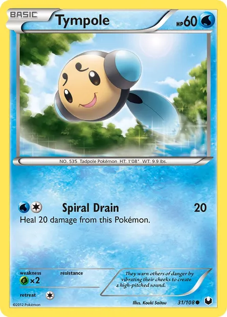 Tympole, Pokémon card DEX 31 — Dark Explorers set