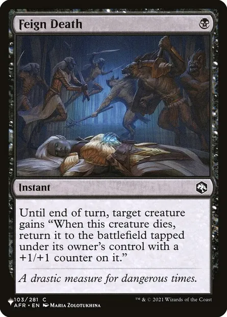 Feign Death, Magic card PLST AFR-103 — The List set