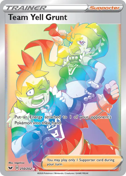 Team Yell Grunt, Pokémon card SSH 210 — Sword & Shield set