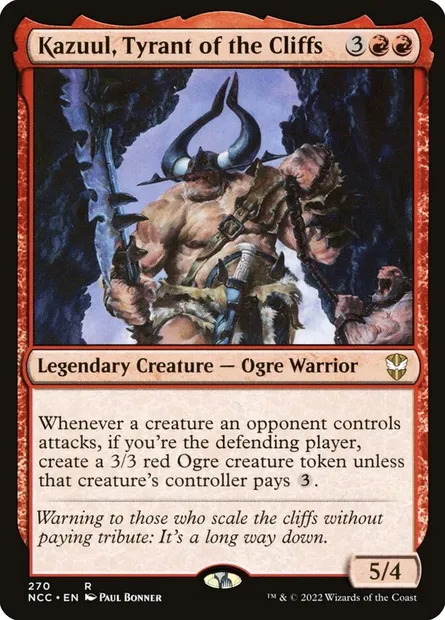 Kazuul, Tyrant of the Cliffs, Magic card NCC 270 — New Capenna Commander set