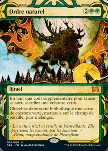 Ordre naturel, carte Magic STA 54 — extension Strixhaven Mystical Archive