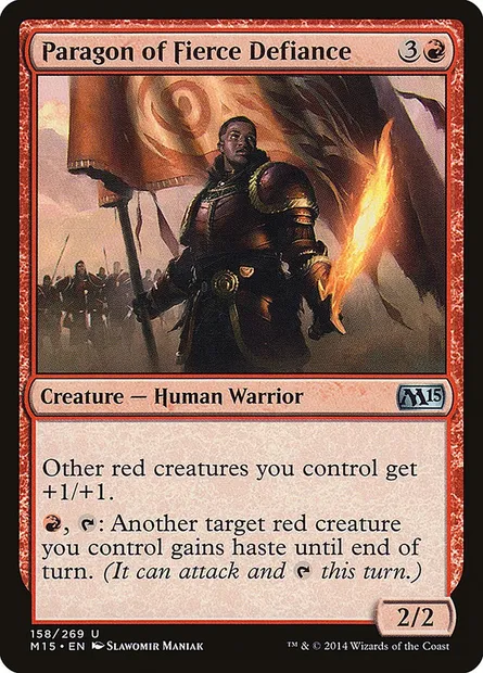 Paragon of Fierce Defiance, Magic card M15 158 — Magic 2015 set