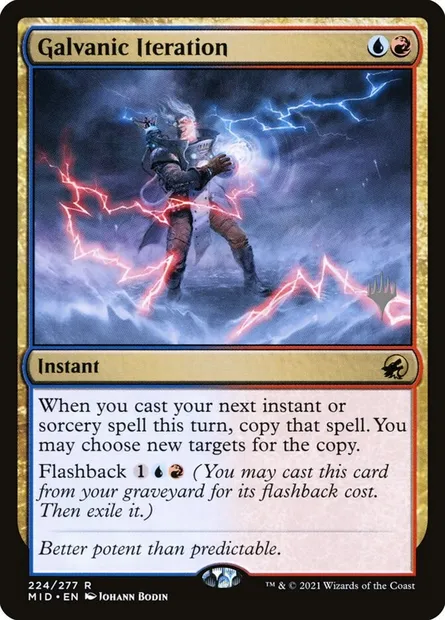 Itération zingante, carte Magic PMID 224p — extension Innistrad: Midnight Hunt Promos
