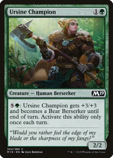 Ursine Champion, Magic card M19 304 — Core Set 2019 set