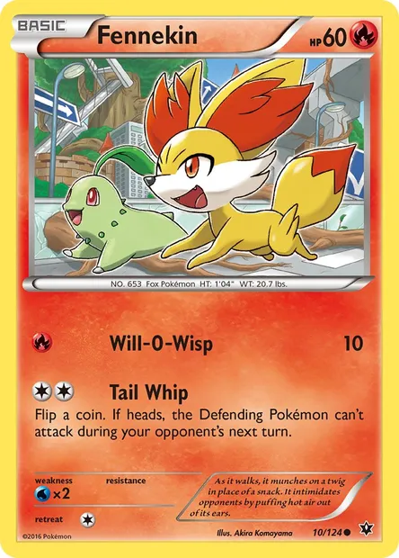 Fennekin, Pokémon card FCO 10 — Fates Collide set