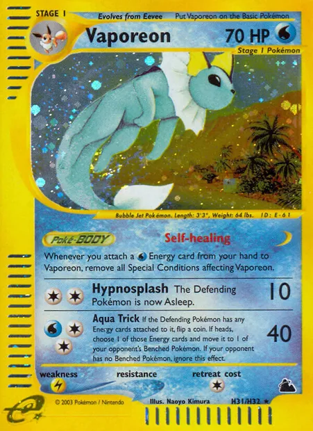 Aquali, carte Pokémon SK H31 — extension Skyridge