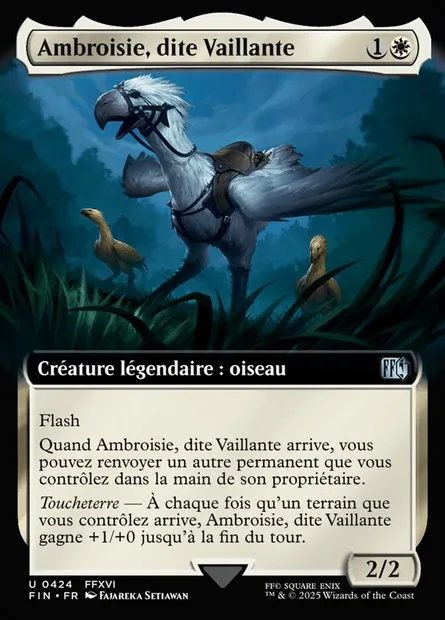 Ambroisie, dite Vaillante, carte Magic FIN 424 — extension Final Fantasy