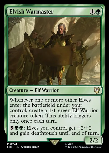Elvish Warmaster, Magic card LTC 241 — Tales of Middle-earth Commander set