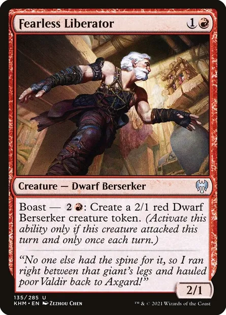 Fearless Liberator, Magic card KHM 135 — Kaldheim set