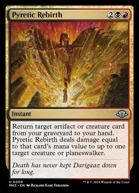 Pyretic Rebirth, Magic card MH3 200 — Modern Horizons 3 set