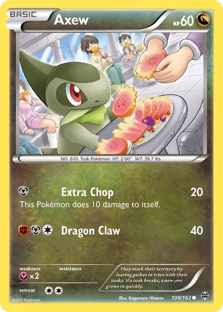 Axew, Pokémon card BKT 109 — BREAKthrough set