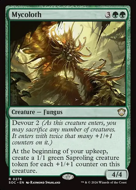 Mycoloth, Magic card SOC 276 — Secrets of Strixhaven Commander set