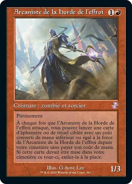 Arcaniste de la Horde de l'effroi, carte Magic TSR 341 — extension Spirale Temporelle Remastered