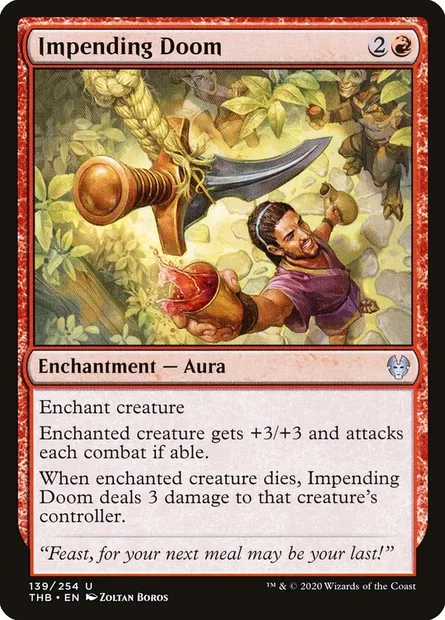 Impending Doom, Magic card THB 139 — Theros Beyond Death set