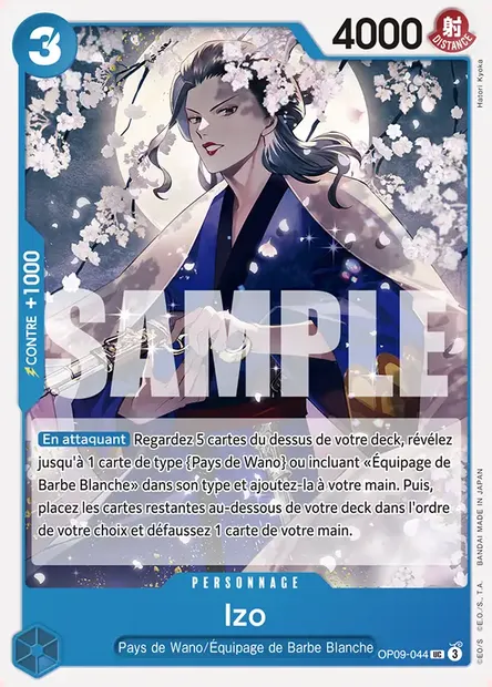 Izo, carte One Piece OP09-044 — extension LES NOUVEAUX EMPEREURS