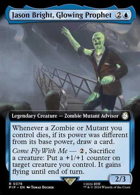 Jason Bright, Glowing Prophet, Magic card PIP 376 — Fallout set