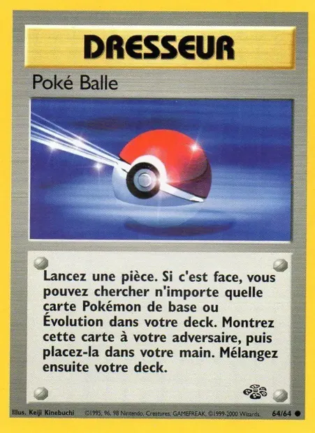 Poké Balle, carte Pokémon JU 64 — extension Jungle