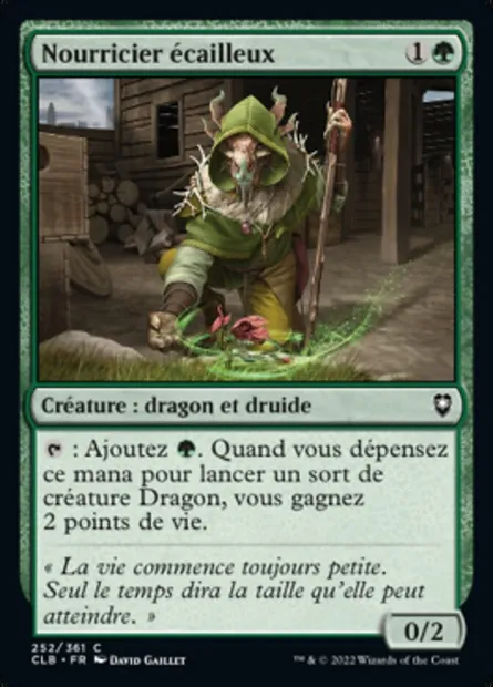 Nourricier écailleux, carte Magic CLB 252 — extension Commander Légendes : la bataille de la Porte de Baldur