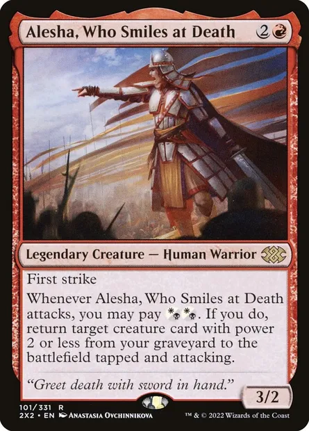 Alesha, Who Smiles at Death, Magic card 2X2 101 — Double Masters 2022 set