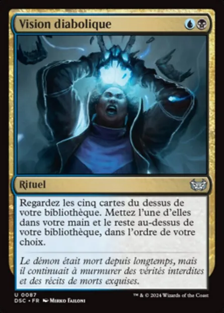 Vision diabolique, carte Magic DSC 87 — extension Duskmourn: House of Horror Commander
