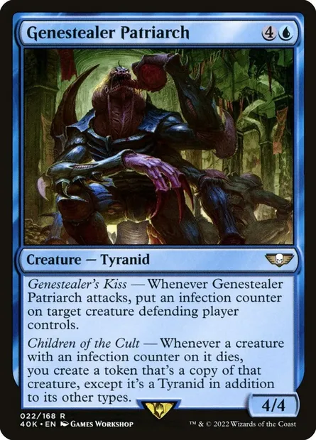 Genestealer Patriarch, Magic card 40K 22 — Warhammer 40,000 Commander set